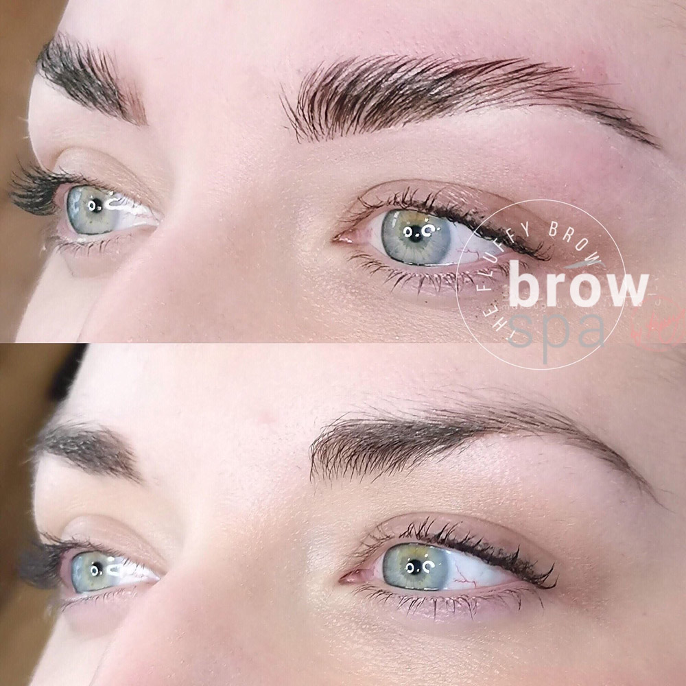 eyebrow lamination before and after